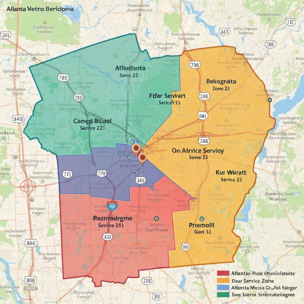 HomeEase Service Area Map - Atlanta Metro
